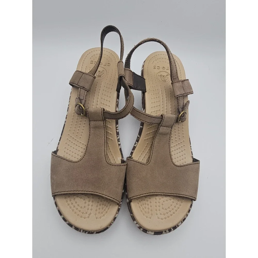 Crocs Women's. Wedge Sandals with Geographic Design Size 9‎